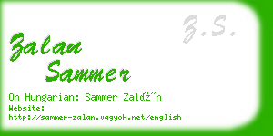 zalan sammer business card